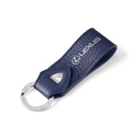 Aspinal of London Navy Leather Keyring