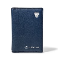 Aspinal Double Fold Credit Card Case Navy